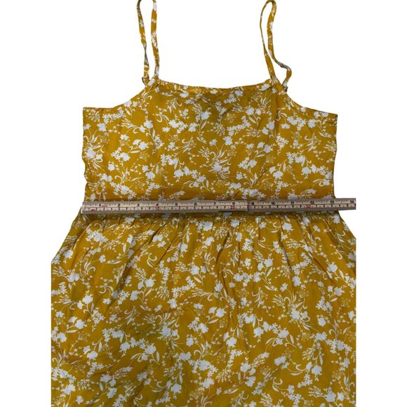 Yellow Floral Sundress Girls XL 14-16 Old Navy Adjustable Straps Smocked Back - Picture 10 of 11